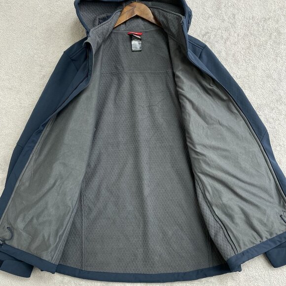 NWOT Gerry Men's XL Navy Hooded Soft Shell Fleece Lined Jacket - Picture 10 of 11